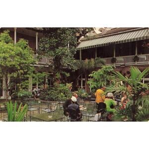 Vintage Brennans French Restaurant Patio New Orleans Louisiana Unposted Postcard